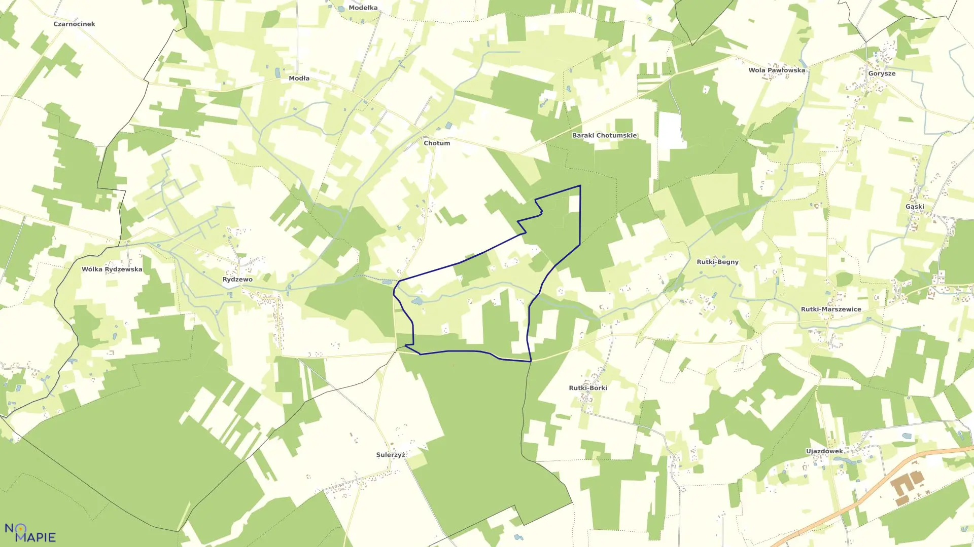 Mapa obrębu NOWA WIEŚ w gminie Ciechanów